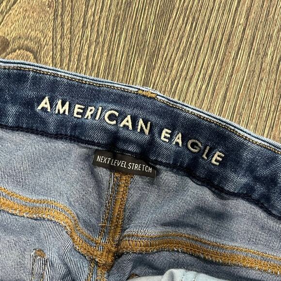 American Eagle Womens Curvy Hi-Rise Jeggings Denim Medium Wash Size 6 Short - Picture 6 of 12
